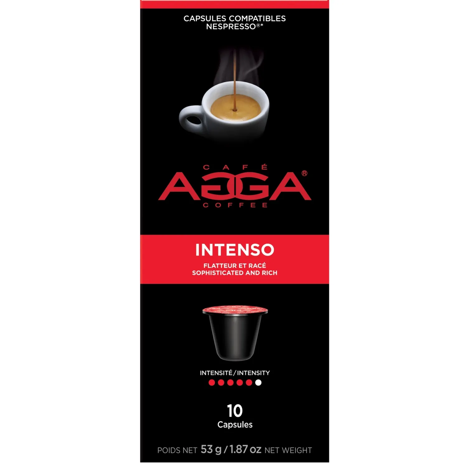 Ma Caféine Nespresso Compatible Capsules>Agga | Espresso Intenso - box of 10 Nespresso® compatible capsules