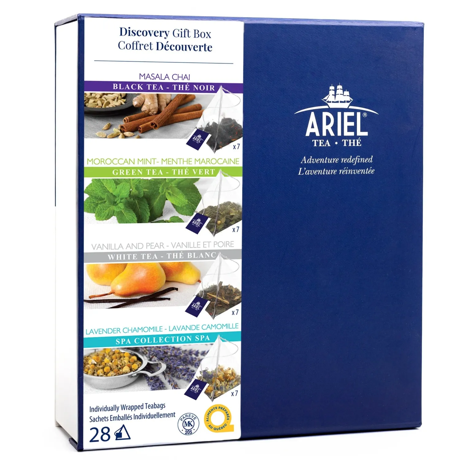 Ma Caféine Hostess Gifts | Herbal Teas>Ariel | Discovery Collection Box 28 tea and herbal tea bags