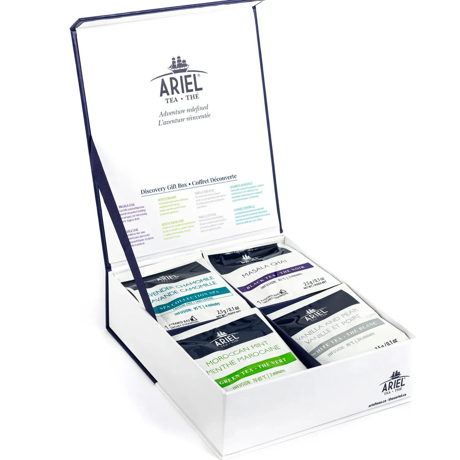 Ma Caféine Hostess Gifts | Herbal Teas>Ariel | Discovery Collection Box 28 tea and herbal tea bags