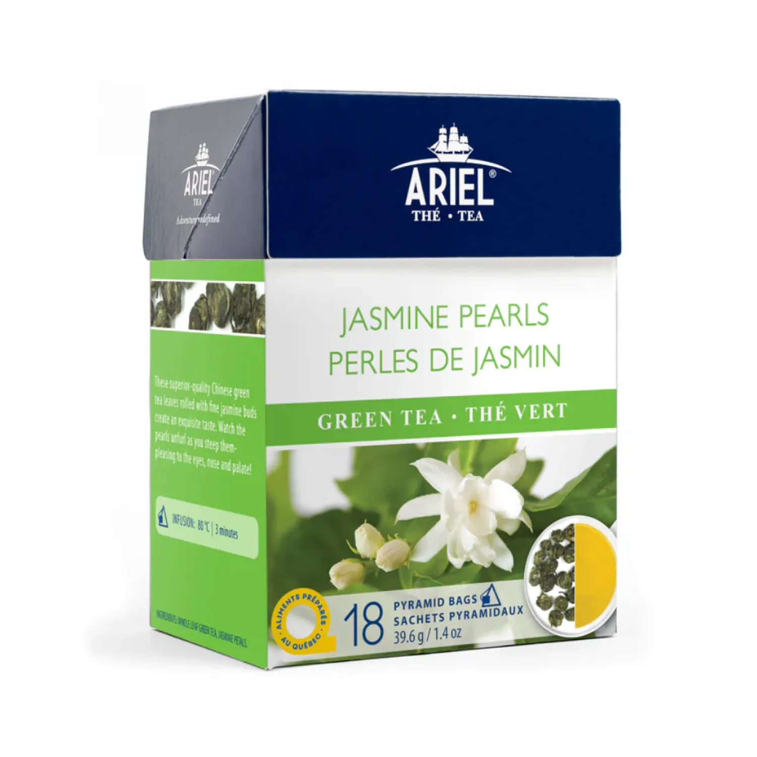 Ma Caféine Green Teas | In Bag>Ariel | Jasmine Pearls Green Tea - 18 bags