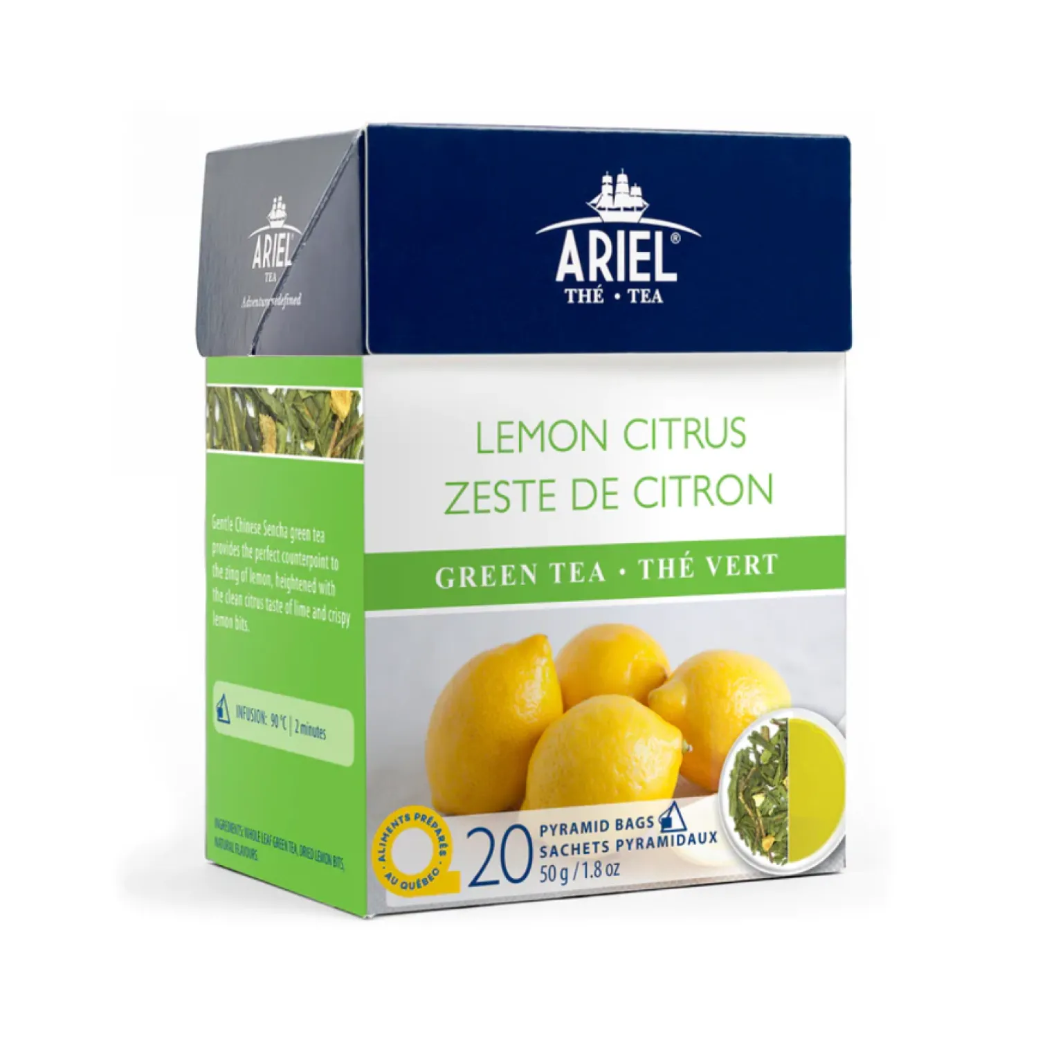 Ma Caféine Green Teas | In Bag>Ariel | Lemon Zest Green Tea - 20 bags