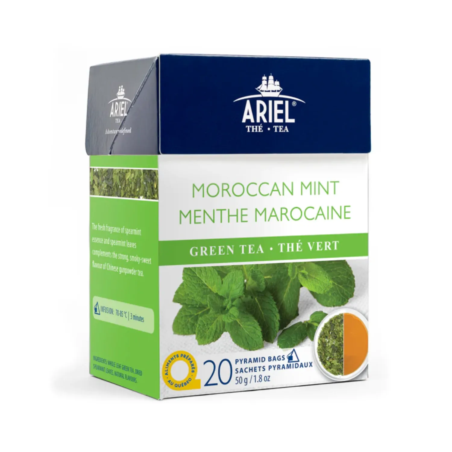 Ma Caféine Green Teas | In Bag>Ariel | Moroccan Mint Green Tea - 20 bags