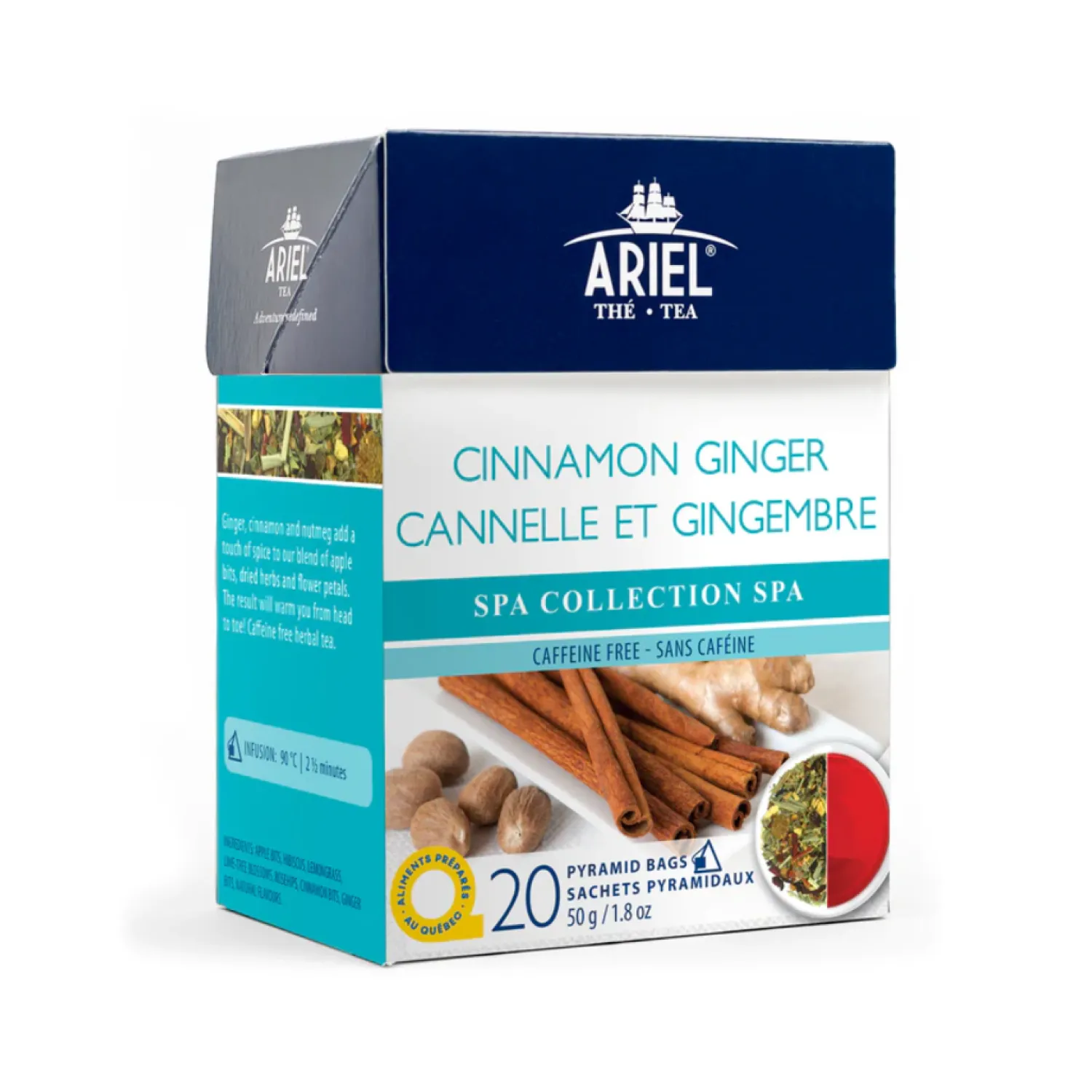 Ma Caféine Herbal Teas | In Bag>Ariel | Spa Cinnamon Ginger Herbal Tea - 20 sachets