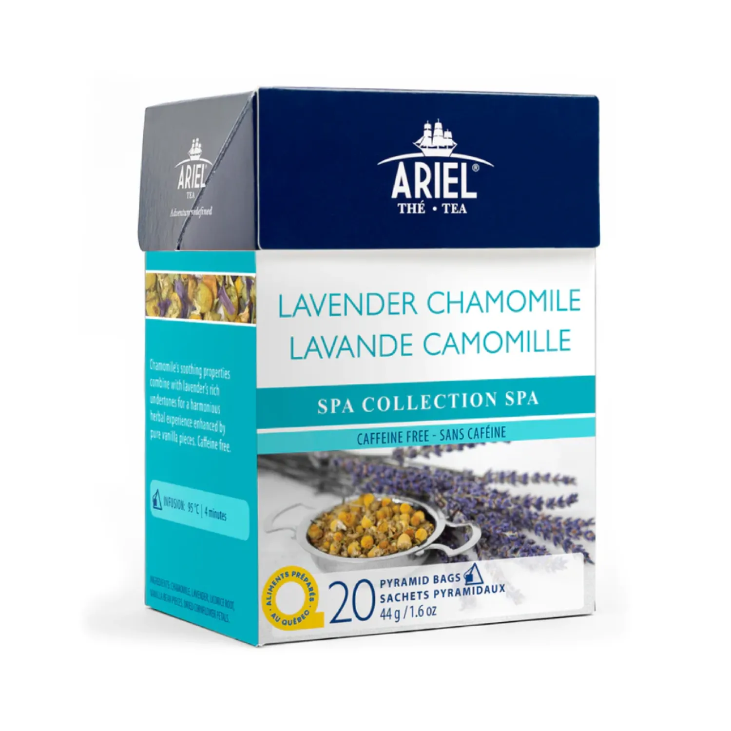 Ma Caféine Herbal Teas | Caffeine Free>Ariel | Spa Lavender Chamomile Herbal Tea - 20 sachets