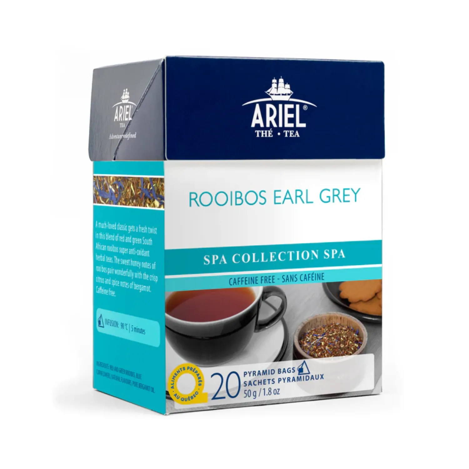 Ma Caféine Rooibos Teas | Caffeine Free>Ariel | Spa Rooibos Earl Gray Herbal Tea - 20 sachets