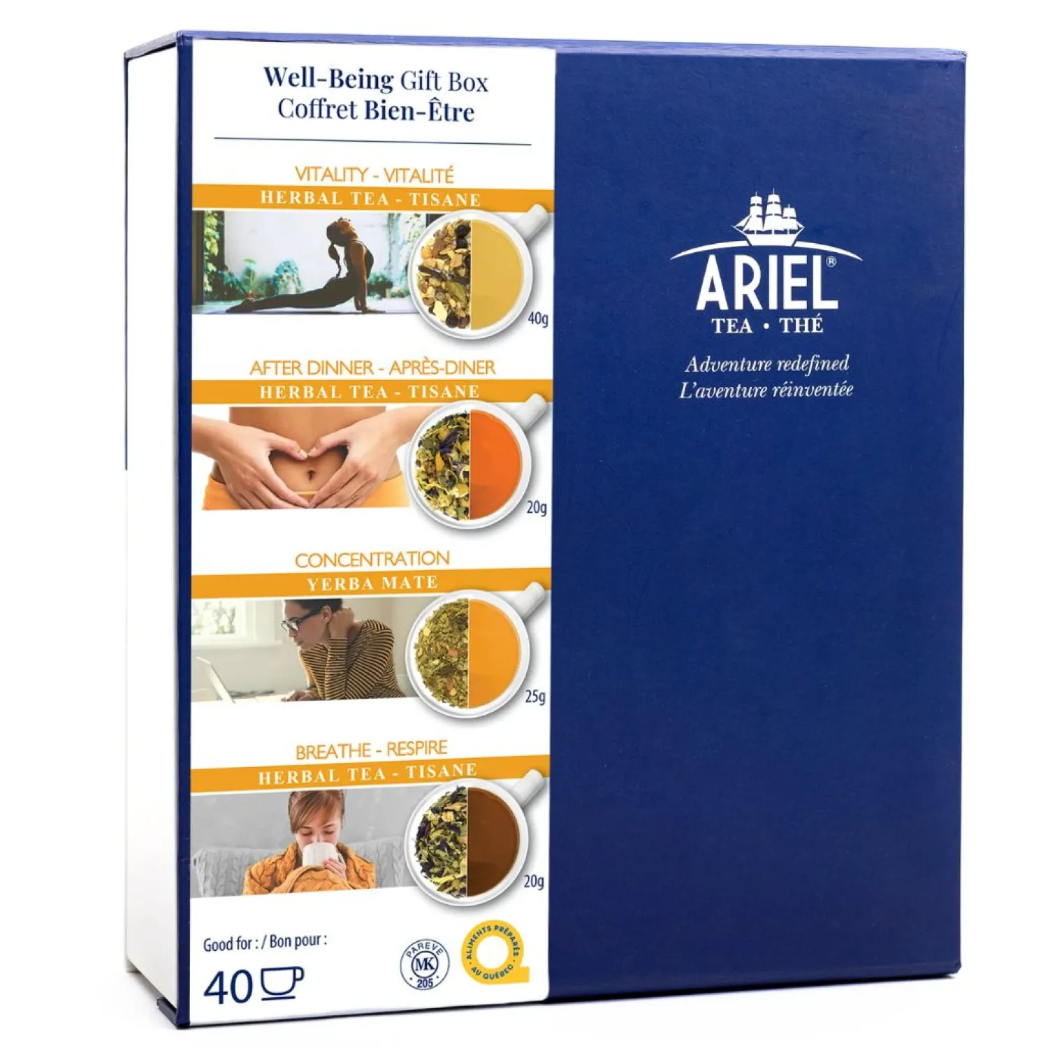 Ma Caféine Hostess Gifts | Wellness Products>Ariel | Well-being herbal tea gift box in leaves