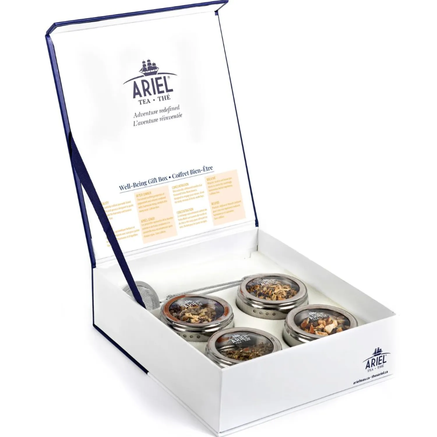 Ma Caféine Hostess Gifts | Wellness Products>Ariel | Well-being herbal tea gift box in leaves