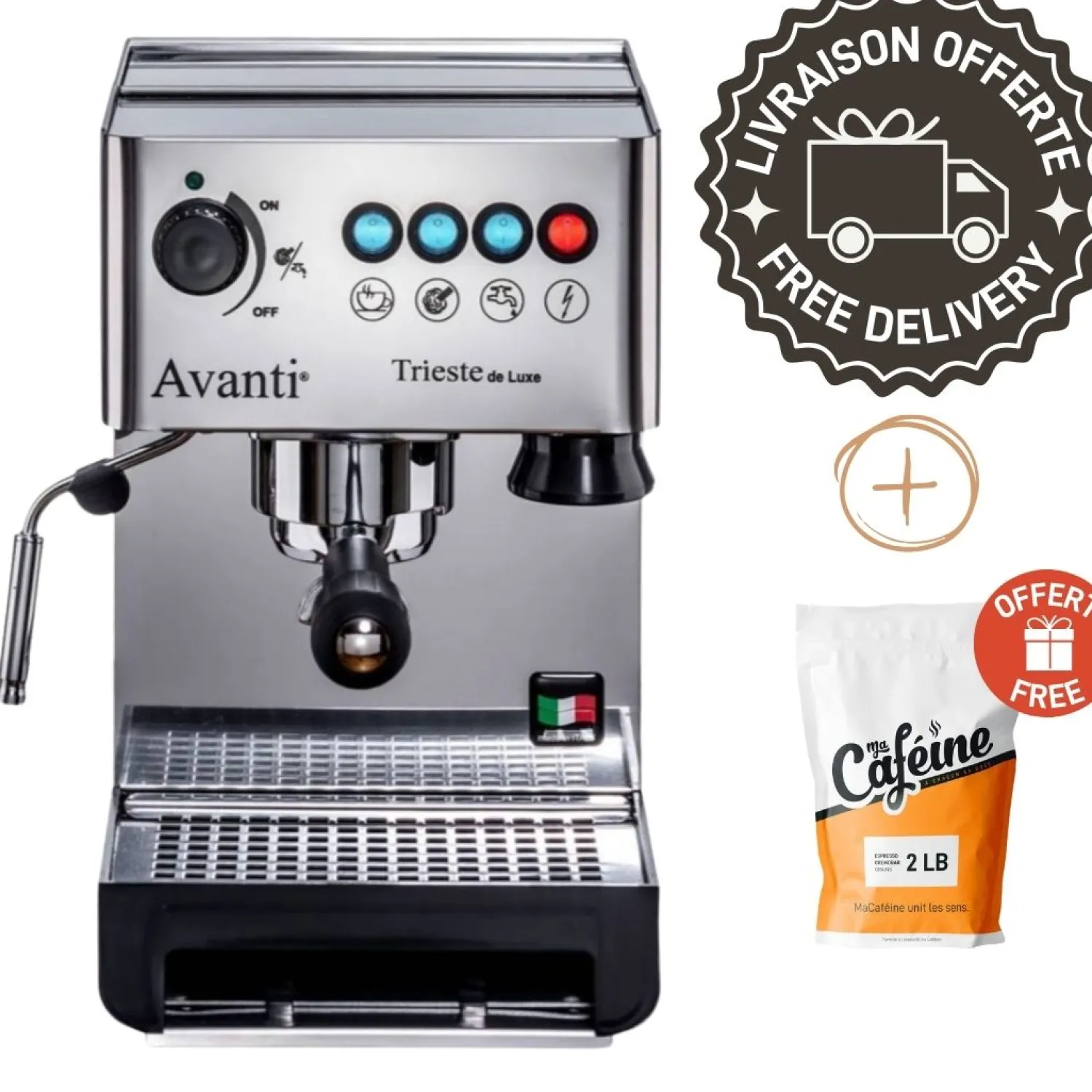 Ma Caféine Avanti | Manual>Avanti | Trieste Deluxe manual espresso machine