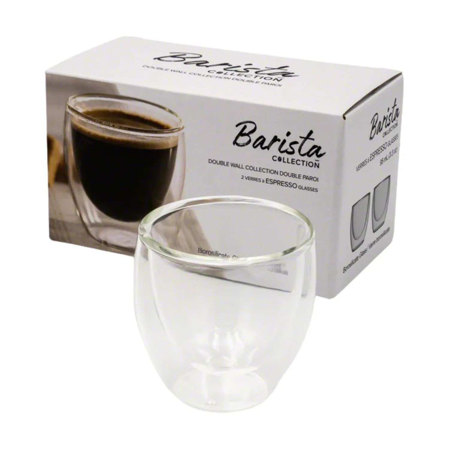 Ma Caféine Double Wall Cups | Glasses And Cups>Barista | Double Wall Espresso Glasses - Set of 2