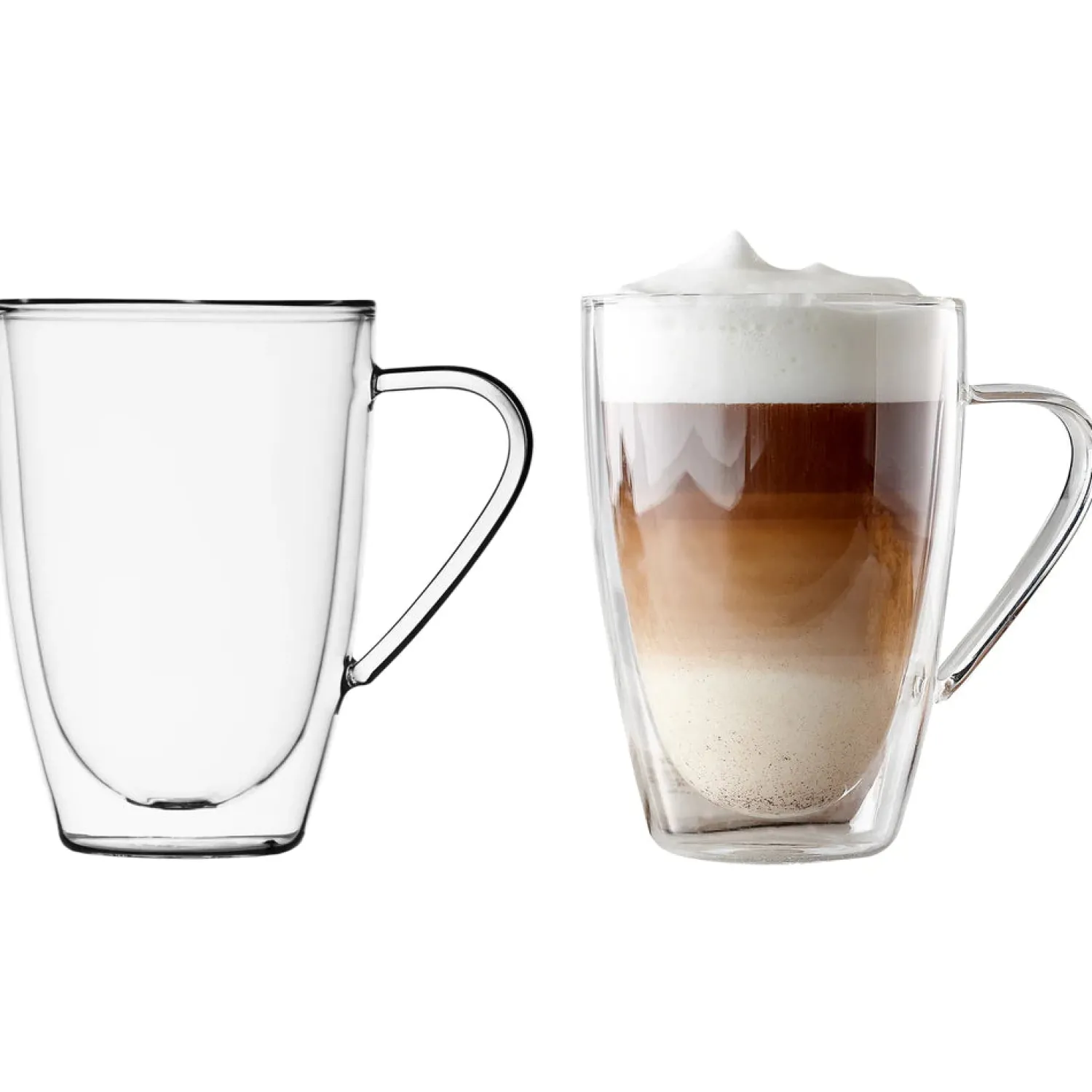 Ma Caféine Double Wall Cups | Glasses And Cups>Barista | Double Walled Café Latte Glasses - Set of 2