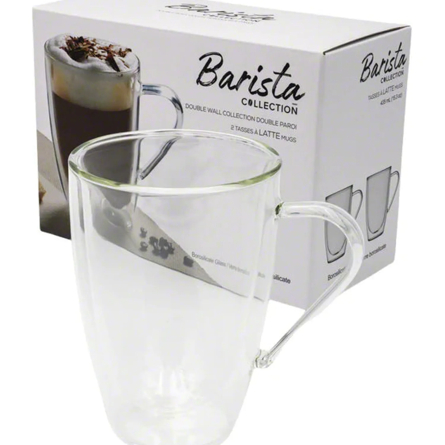 Ma Caféine Double Wall Cups | Glasses And Cups>Barista | Double Walled Café Latte Glasses - Set of 2