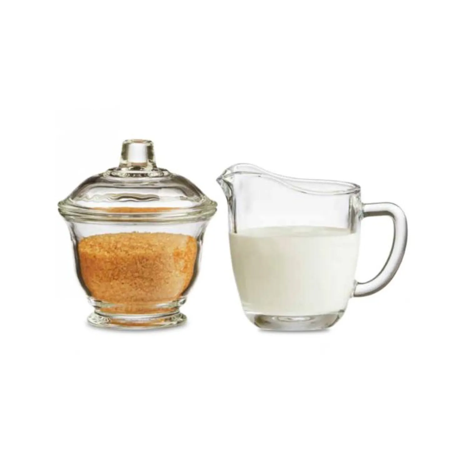 Ma Caféine Hostess Gifts | Glasses And Cups>Barista | Glass Creamer and Sugar Bowl Set