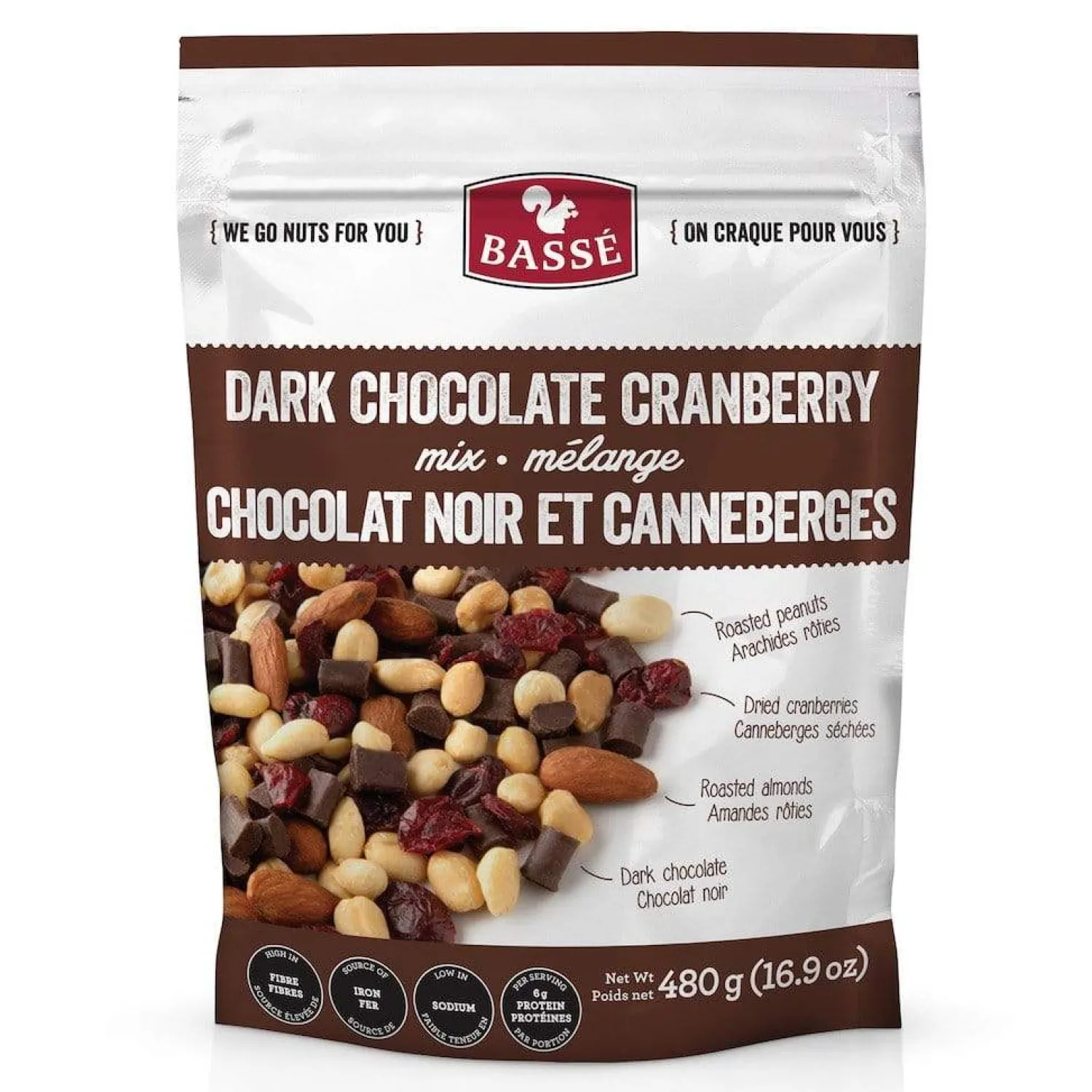 Ma Caféine Food & Snacks | Quebec Products>Basse | Dark chocolate and cranberry mix - 480 gr