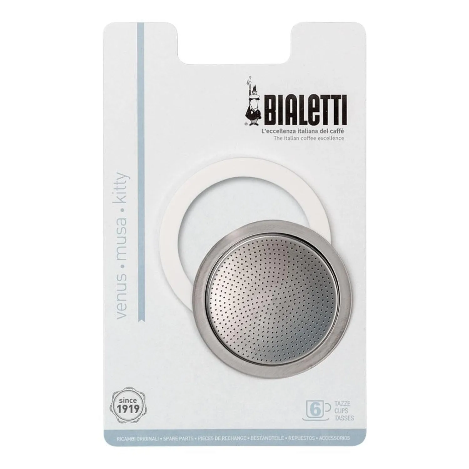 Ma Caféine Machine Maintenance | Italian Percolator>Bialetti | Set of 1 seal and 1 filter for Musa and Venus 6 cups