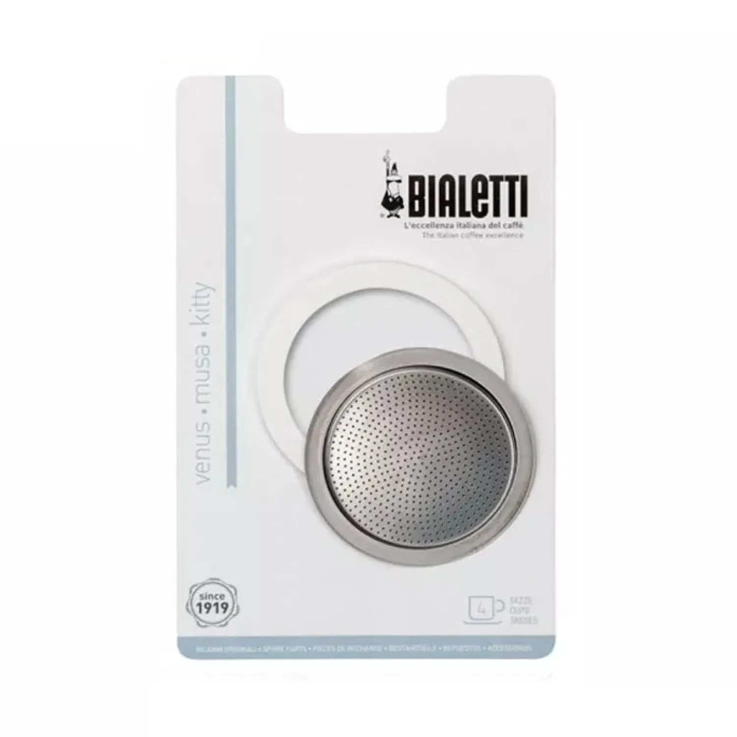 Ma Caféine Machine Maintenance | Italian Percolator>Bialetti | Set of 1 seal and 1 filter for Musa and Venus 4 cups