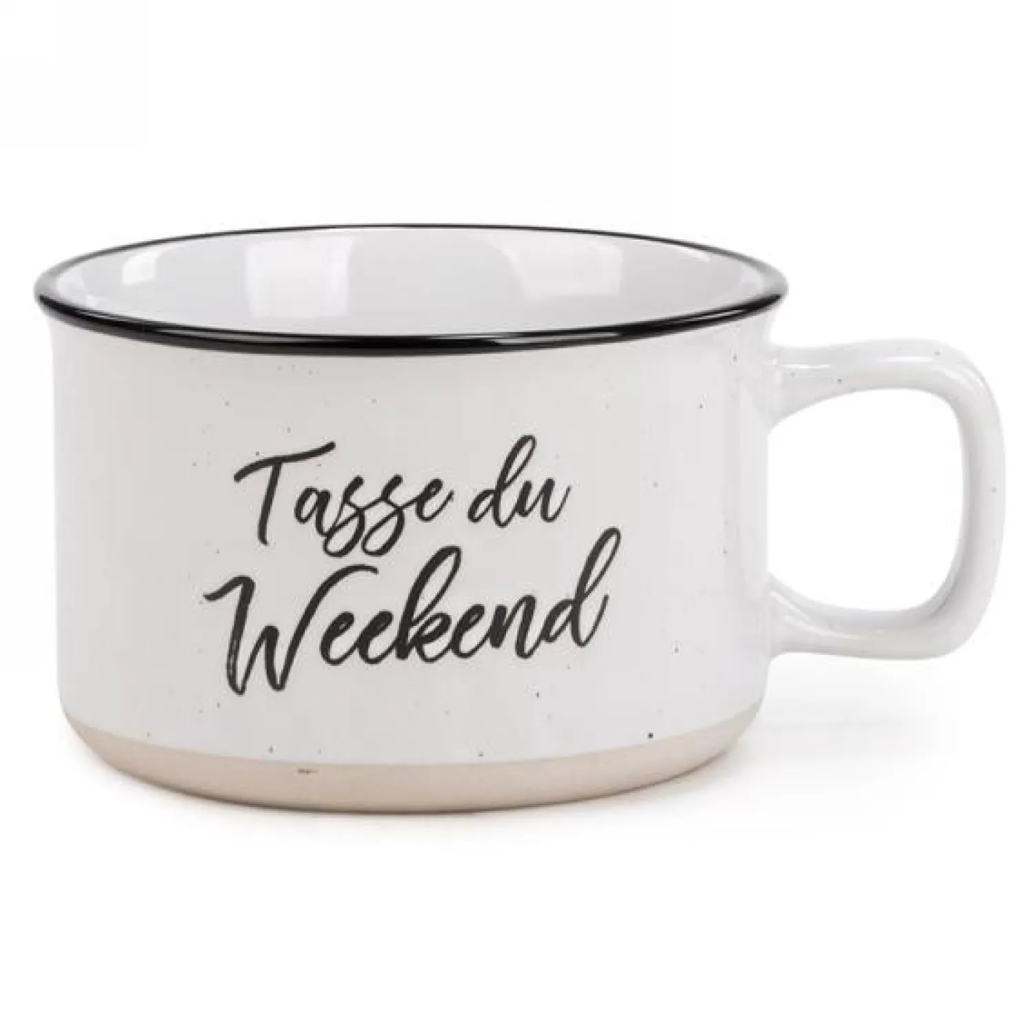 Ma Caféine Ceramic Mugs | Message Mugs>Bowl with handle Weekend Cup - 650 ml