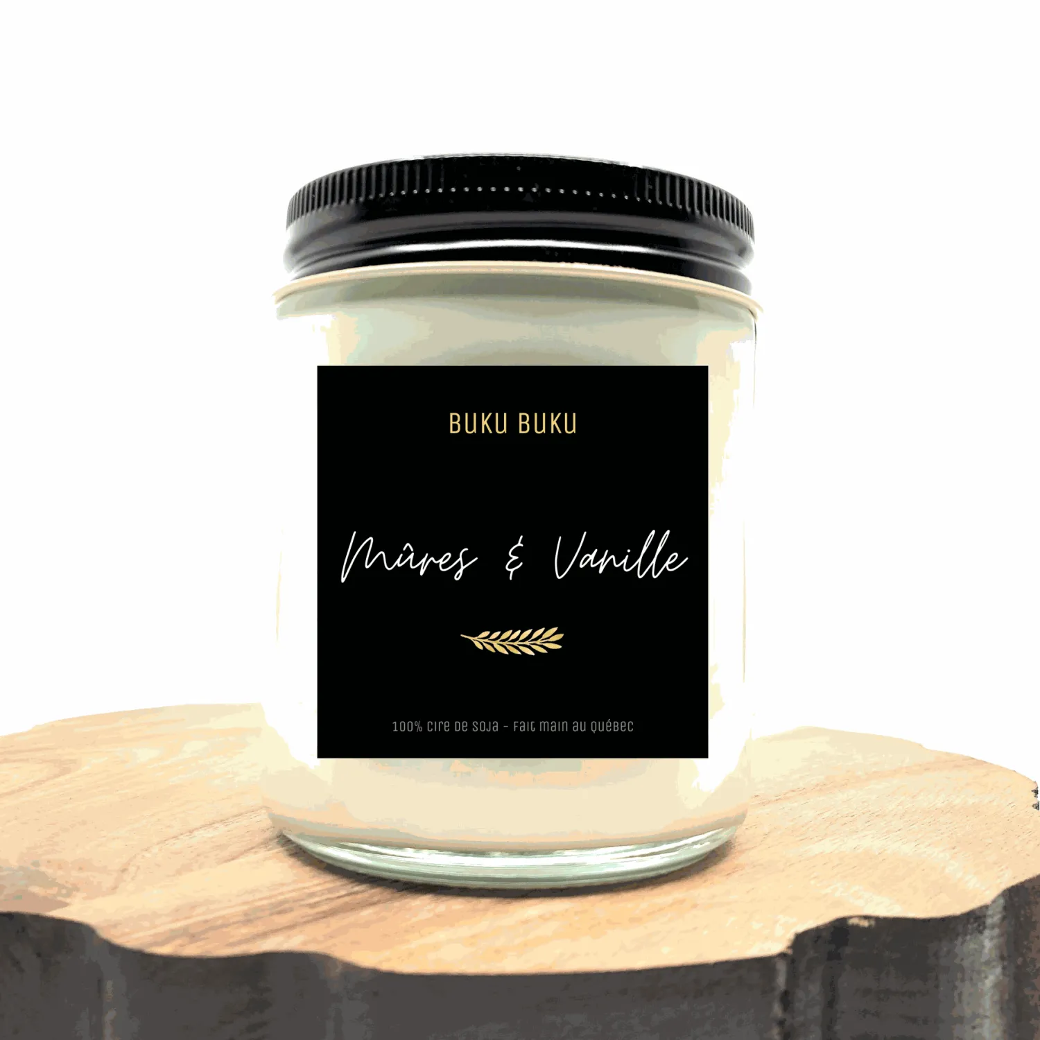 Ma Caféine Quebec Products | I Am Candles>Buku Buku | Blackberries and Vanilla - soy candle