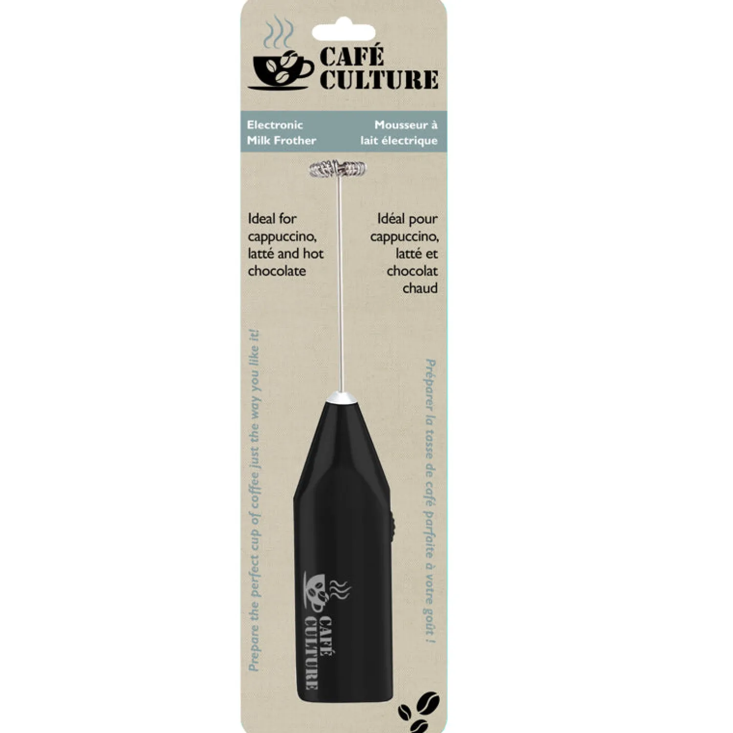 Ma Caféine Milk Frother>Café Culture | Black electronic manual milk frother