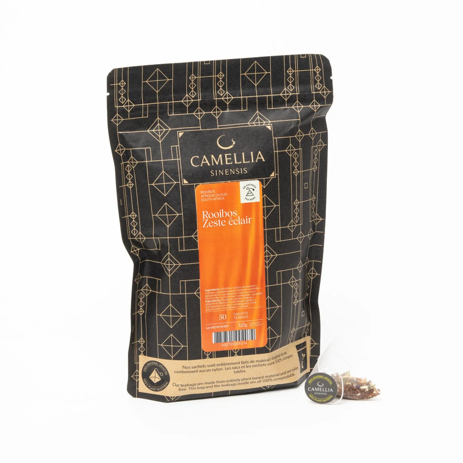 Ma Caféine Rooibos Teas | In Bag>Camellia Sinensis | Rooibos Zest Éclair organic & fair trade (50 sachets)