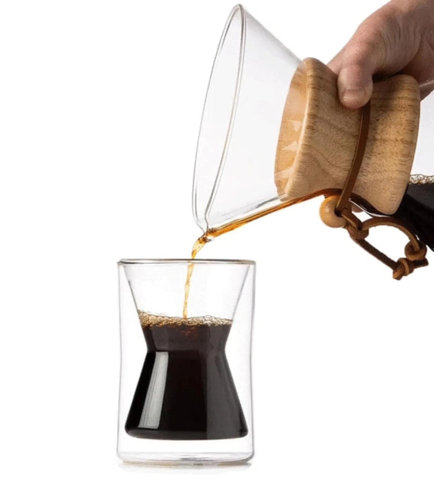 Ma Caféine Glasses And Cups>Chemex | Double wall glass mug without handle