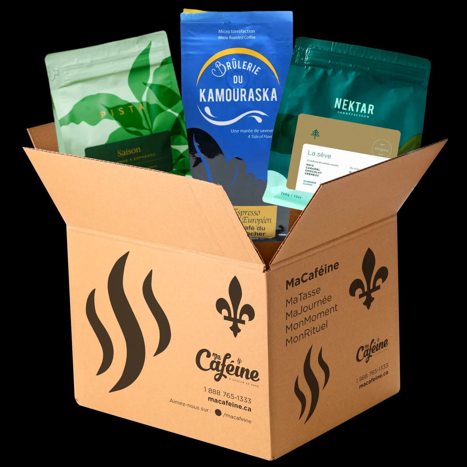 Ma Caféine Ma Caféine Gifts Boxes>Discovery Box Micro-roasters of Quebec