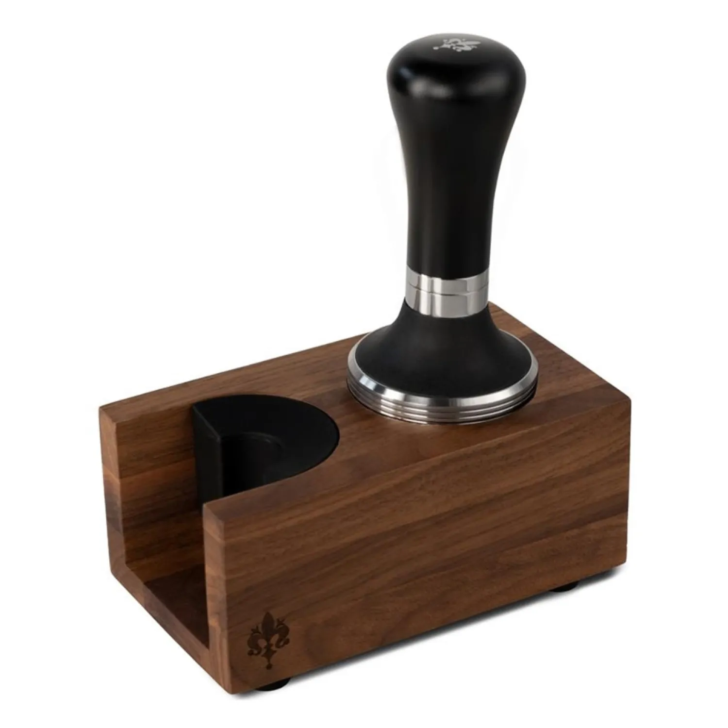 Ma Caféine Barista Tools | Barista Tools>Eureka | Walnut wood tamping station - single