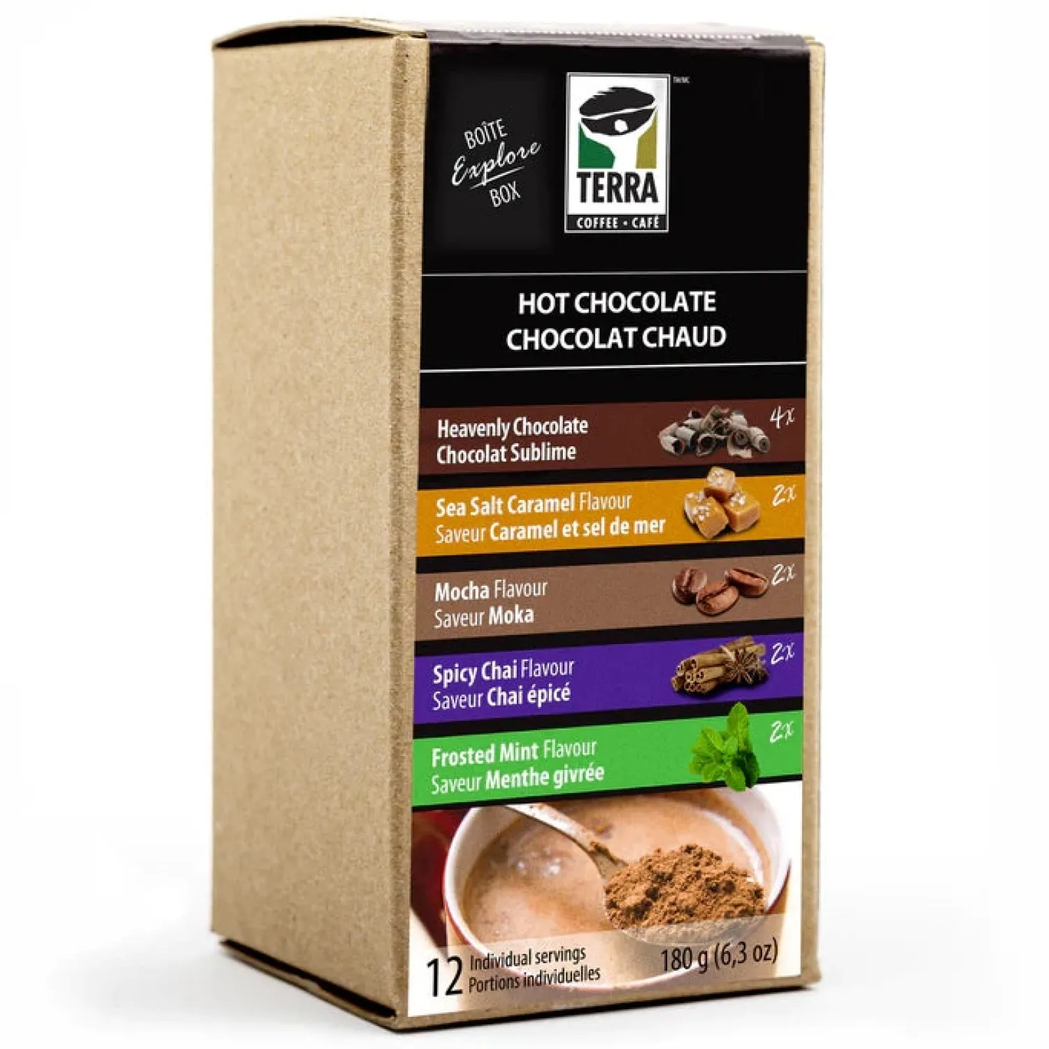 Ma Caféine Hot Chocolates | Chocolate>Explore Hot Chocolate Box - 12 sachets