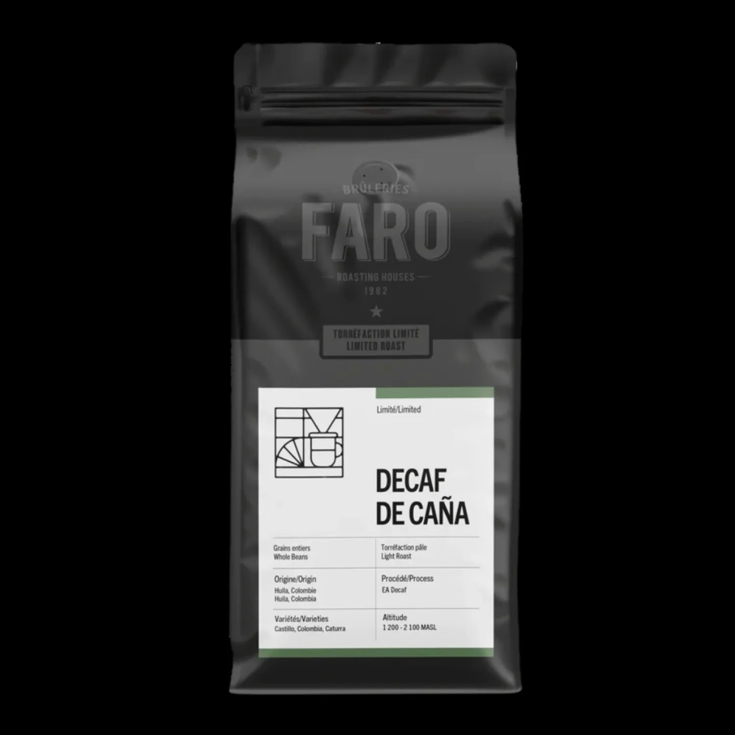 Ma Caféine Faro Roasting Houses | Decaffeinated>Faro Burneries | Natural decaffeinated Colombian coffee with cane sugar - 454 gr
