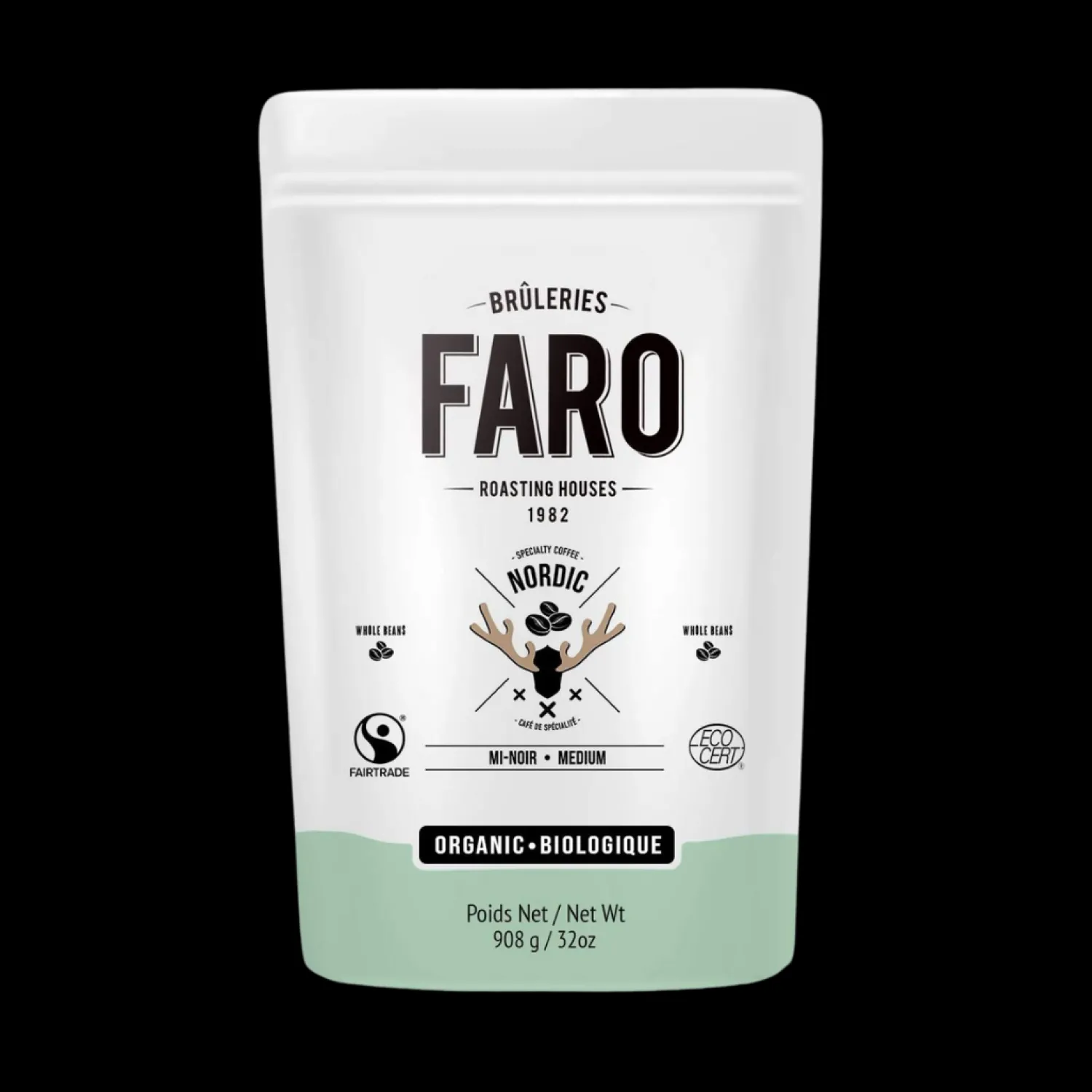 Ma Caféine Faro Roasting Houses | Coffee Beans>Faro Burneries | Organic & Fair Trade Nordic Blend Coffee - 908 gr