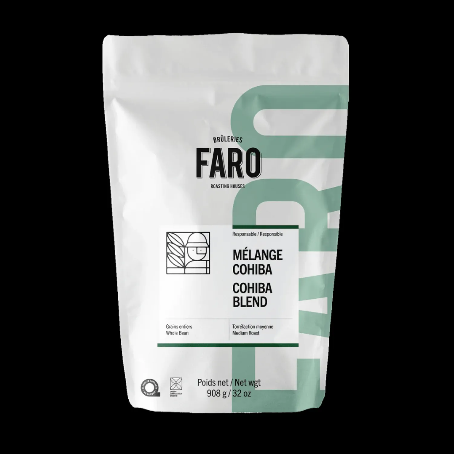 Ma Caféine Faro Roasting Houses | Organic Fair Trade>Faro Burneries | Organic Cohiba Blend Coffee - 908 gr