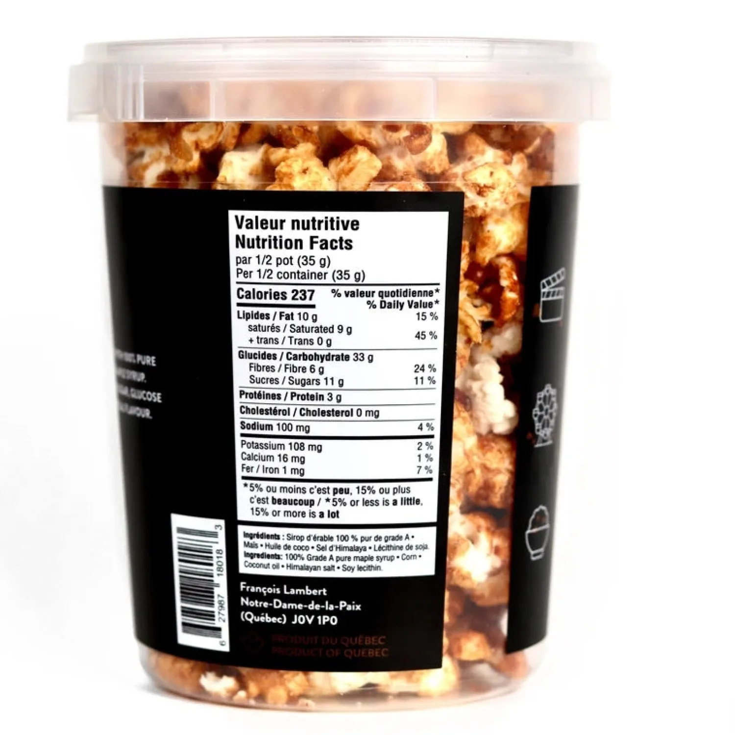 Ma Caféine Food & Snacks | Quebec Products>François Lambert | Dragon's Breaths - Maple Popcorn 85 gr