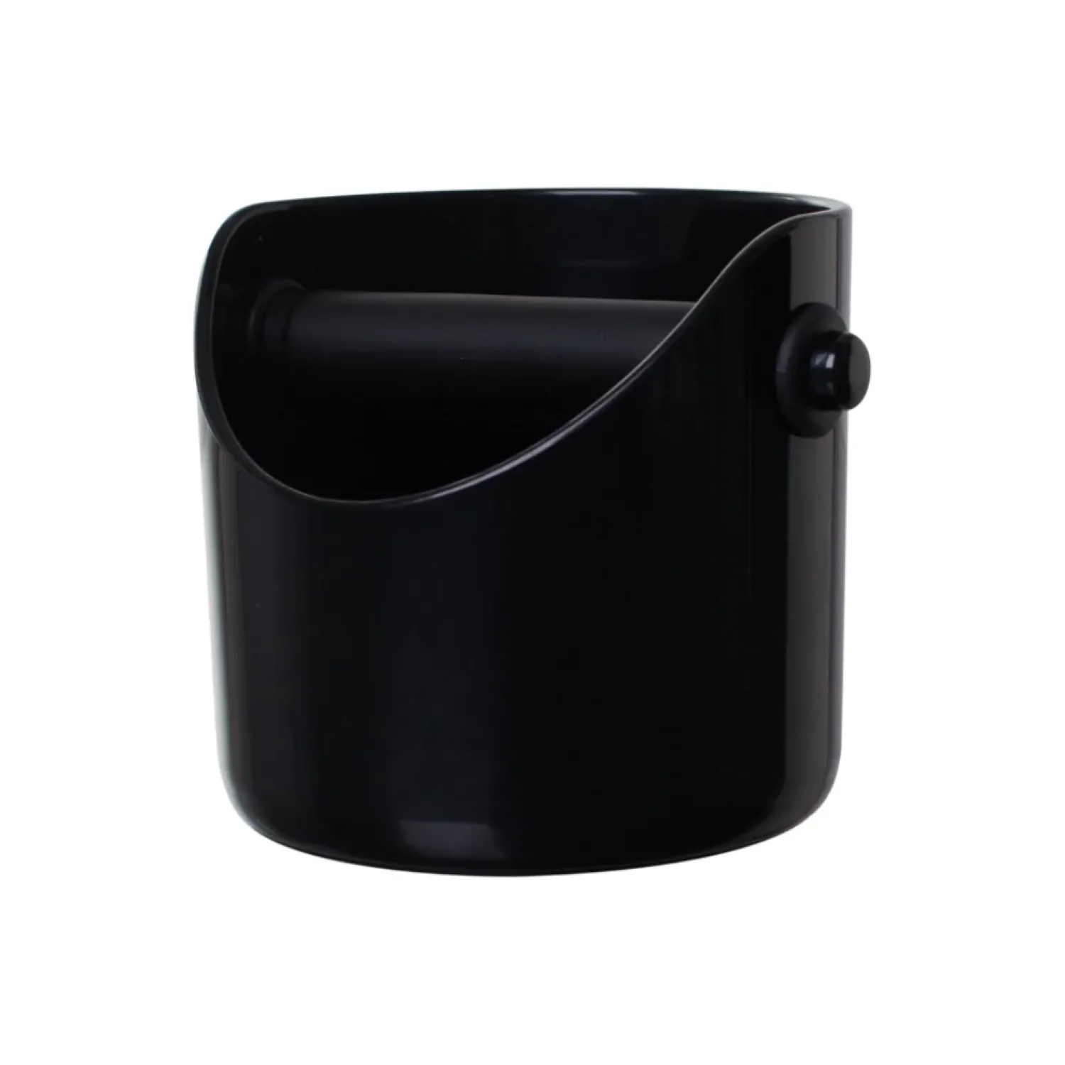 Ma Caféine Barista Tools | Barista Tools>Grindenstein | Black plastic grounds container with non-slip rubber strip