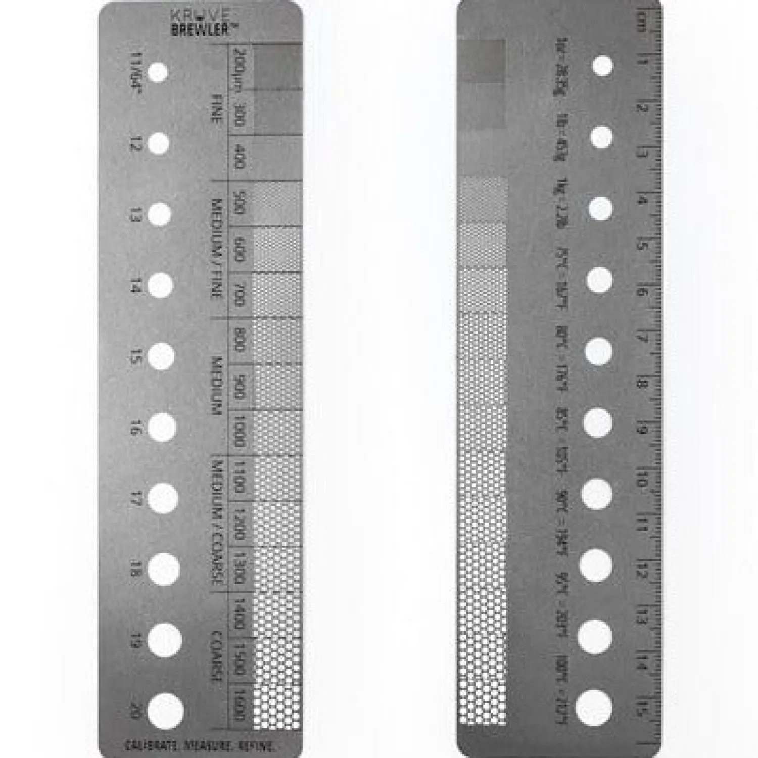 Ma Caféine Barista Tools | Barista Tools>Kruve | Brewler - Double-sided ruler for measuring grind and bean size