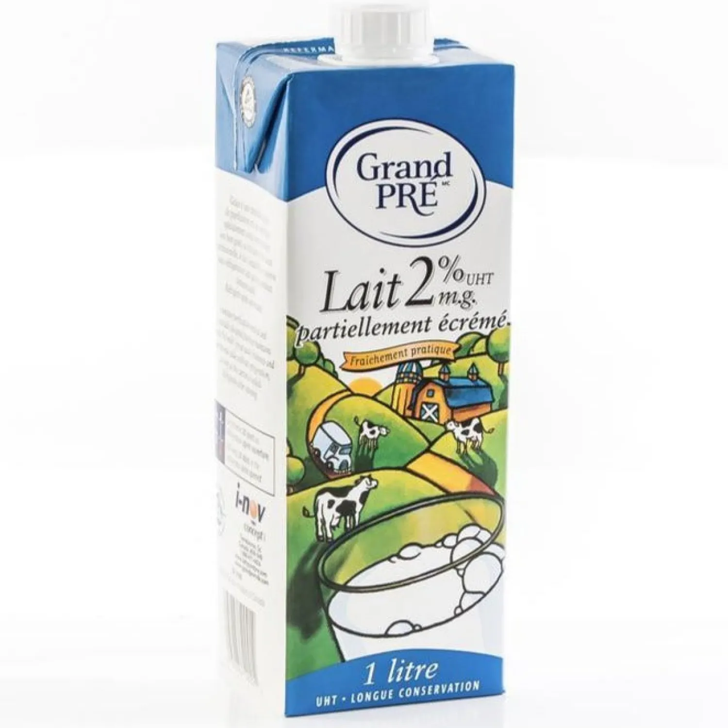 Ma Caféine Milk, Plant-Based Drinks & Infused Chai>Lait GrandPré - 2% partially skimmed milk (UHT - Shelf stable) 1 Liter