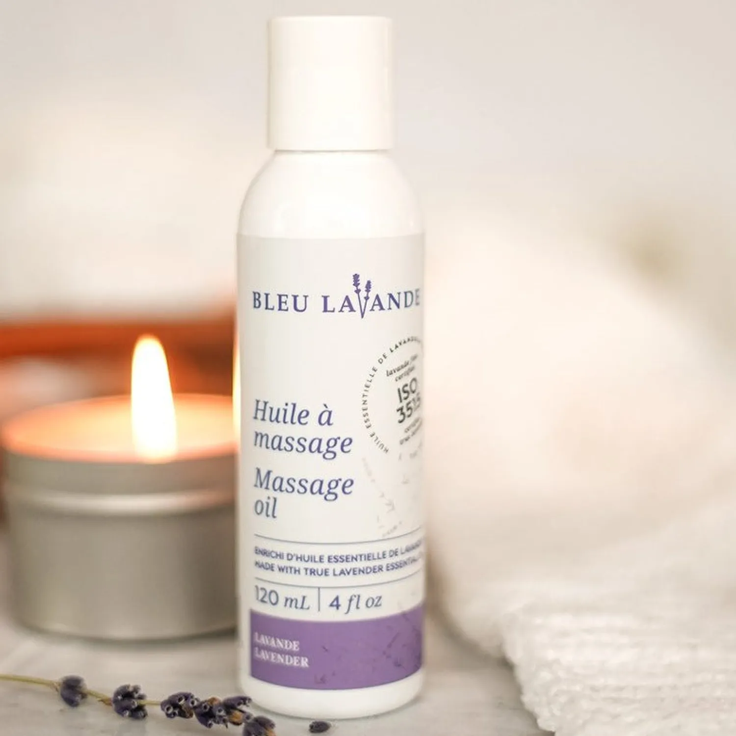 Ma Caféine Quebec Products | Wellness Products>Lavender Blue | Massage oil 120 ml