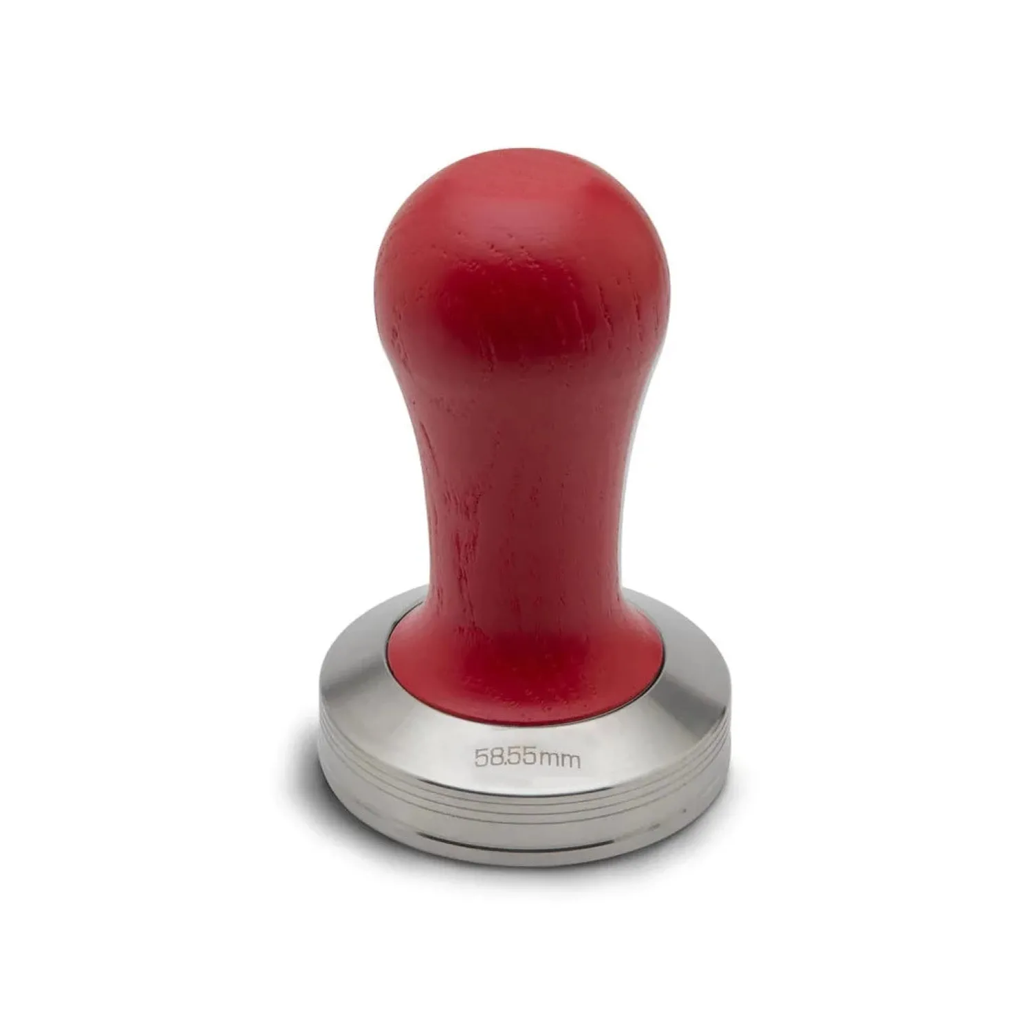 Ma Caféine Barista Tools | Barista Tools>Lelit | Stainless steel coffee tamper with red wooden handle 58.55 mm
