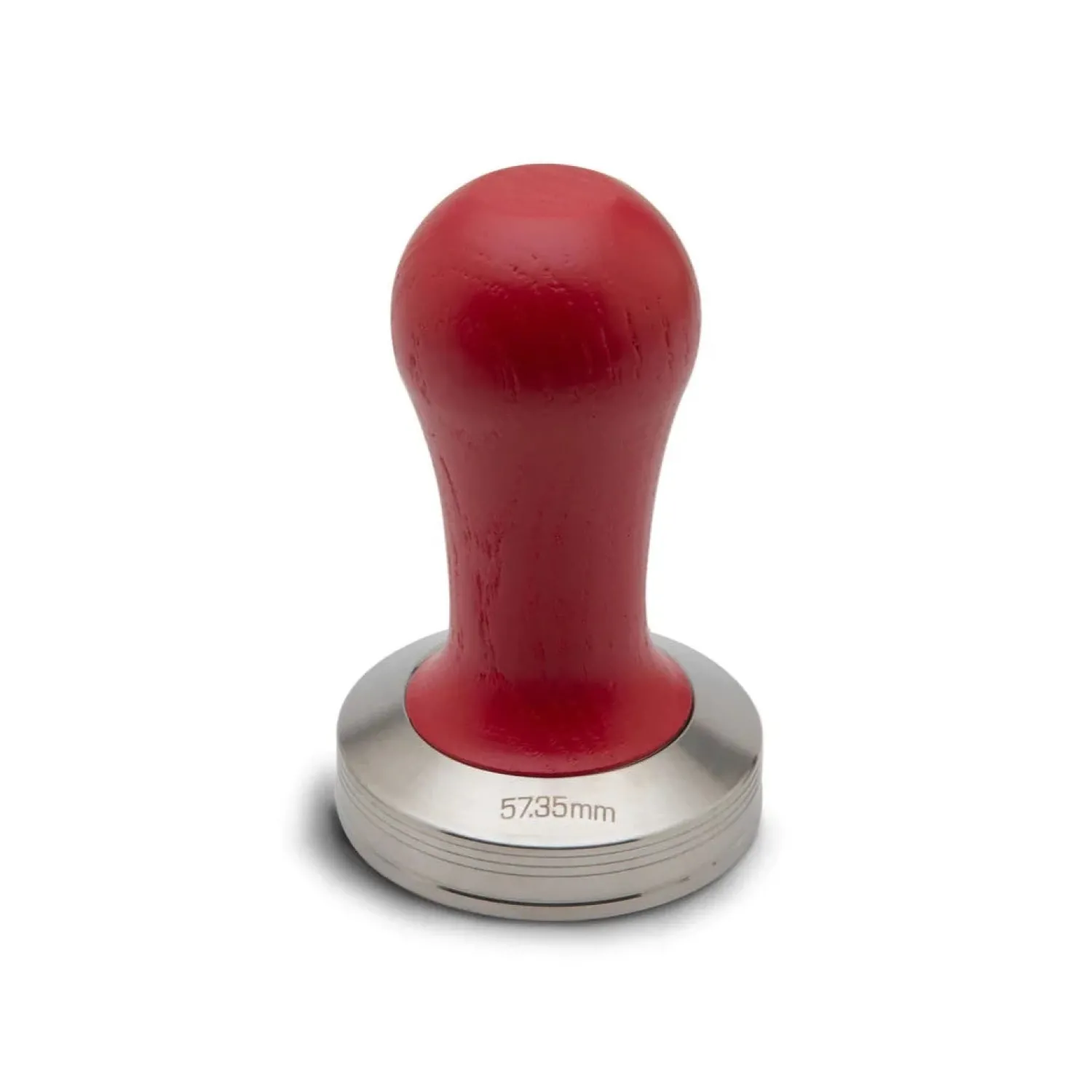 Ma Caféine Barista Tools | Barista Tools>Lelit | Stainless steel coffee tamper with red wooden handle 57.35 mm