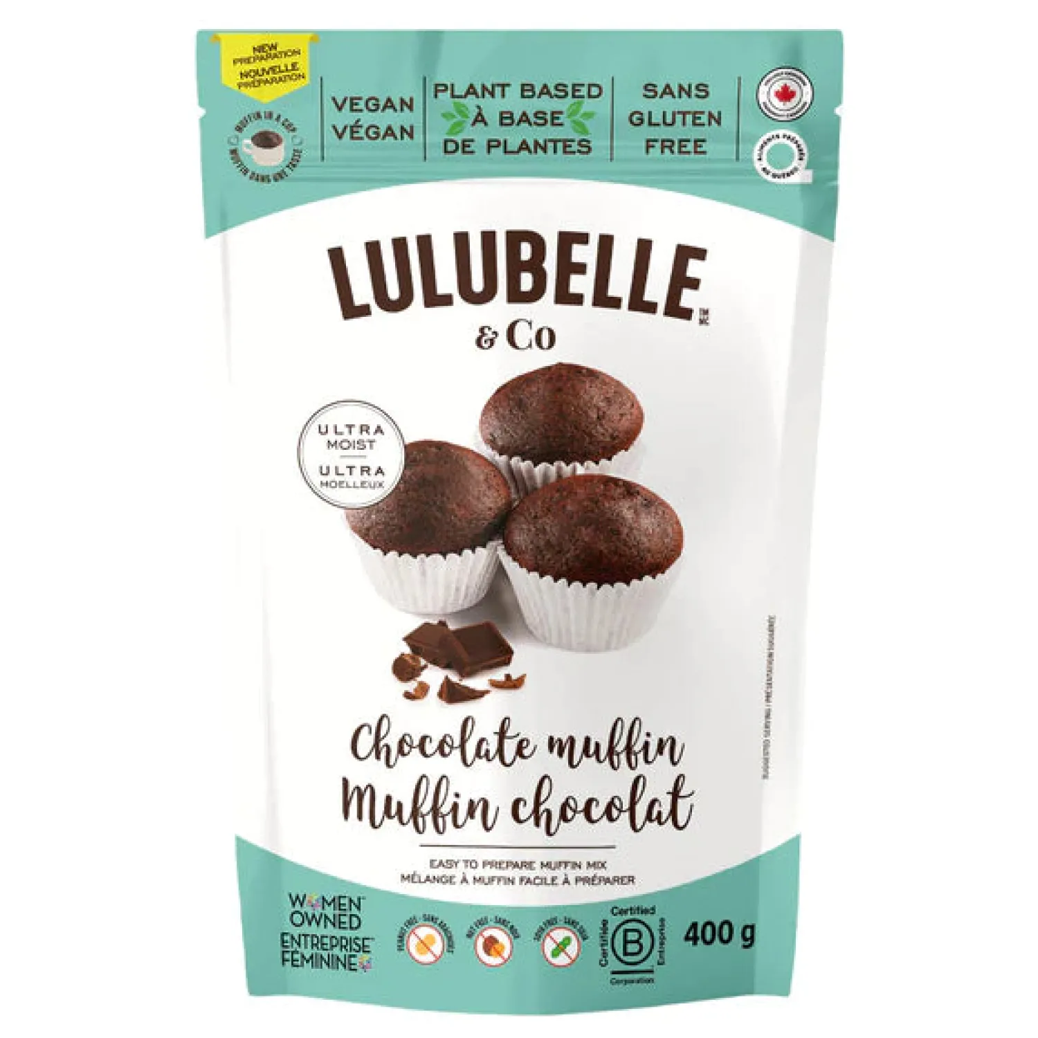 Ma Caféine Food & Snacks | Quebec Products>Lulubelle | Gluten-free chocolate muffin mix - 400gr