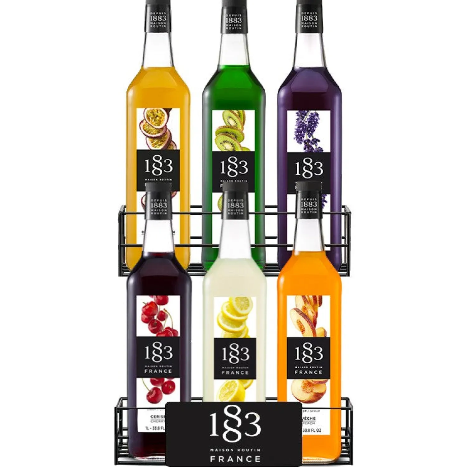 Ma Caféine Flavored Syrups & Sauces>Maison Routin 1883 | 6-choice metal storage for 1 liter syrups