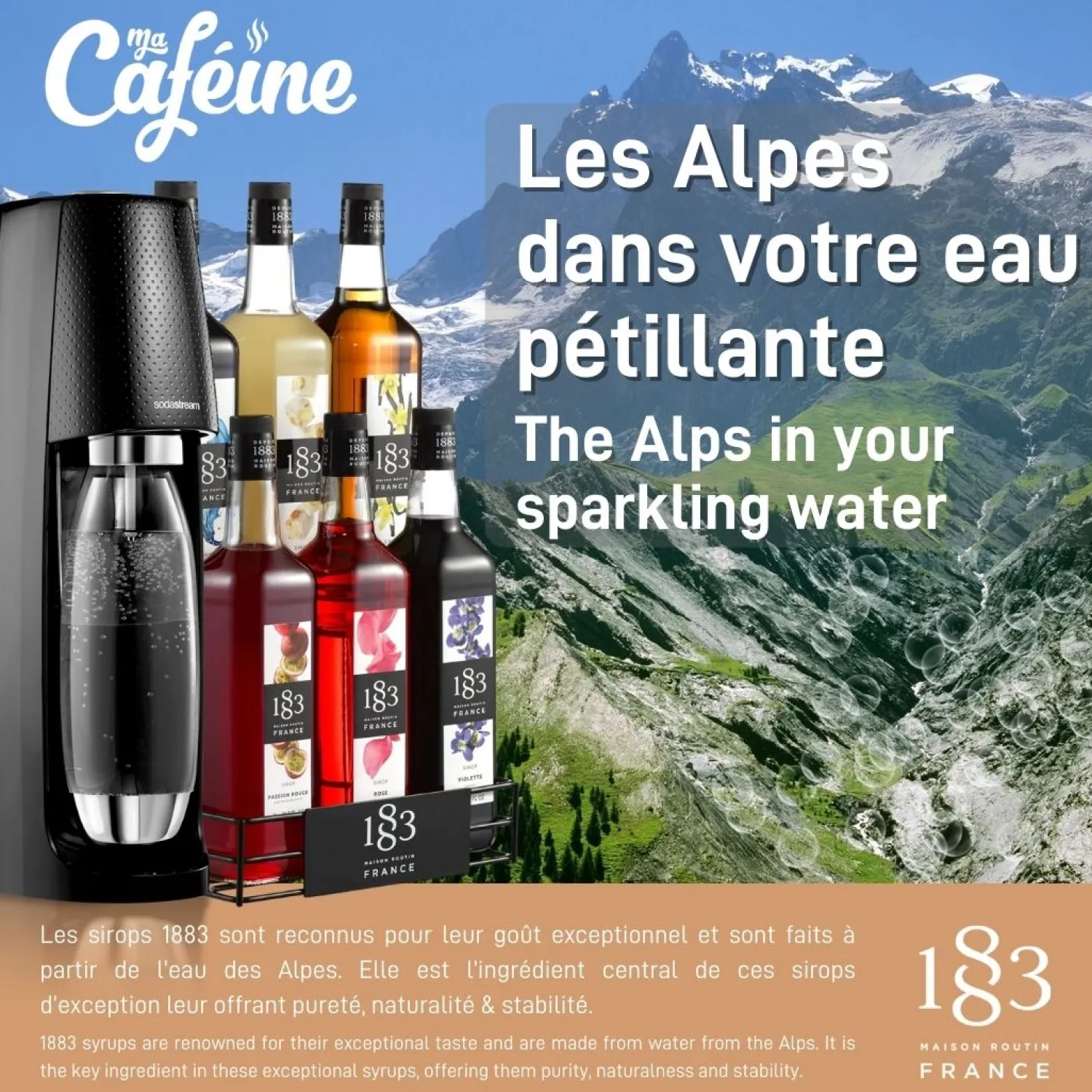 Ma Caféine Flavored Syrups & Sauces>Maison Routin 1883 | 6-choice metal storage for 1 liter syrups
