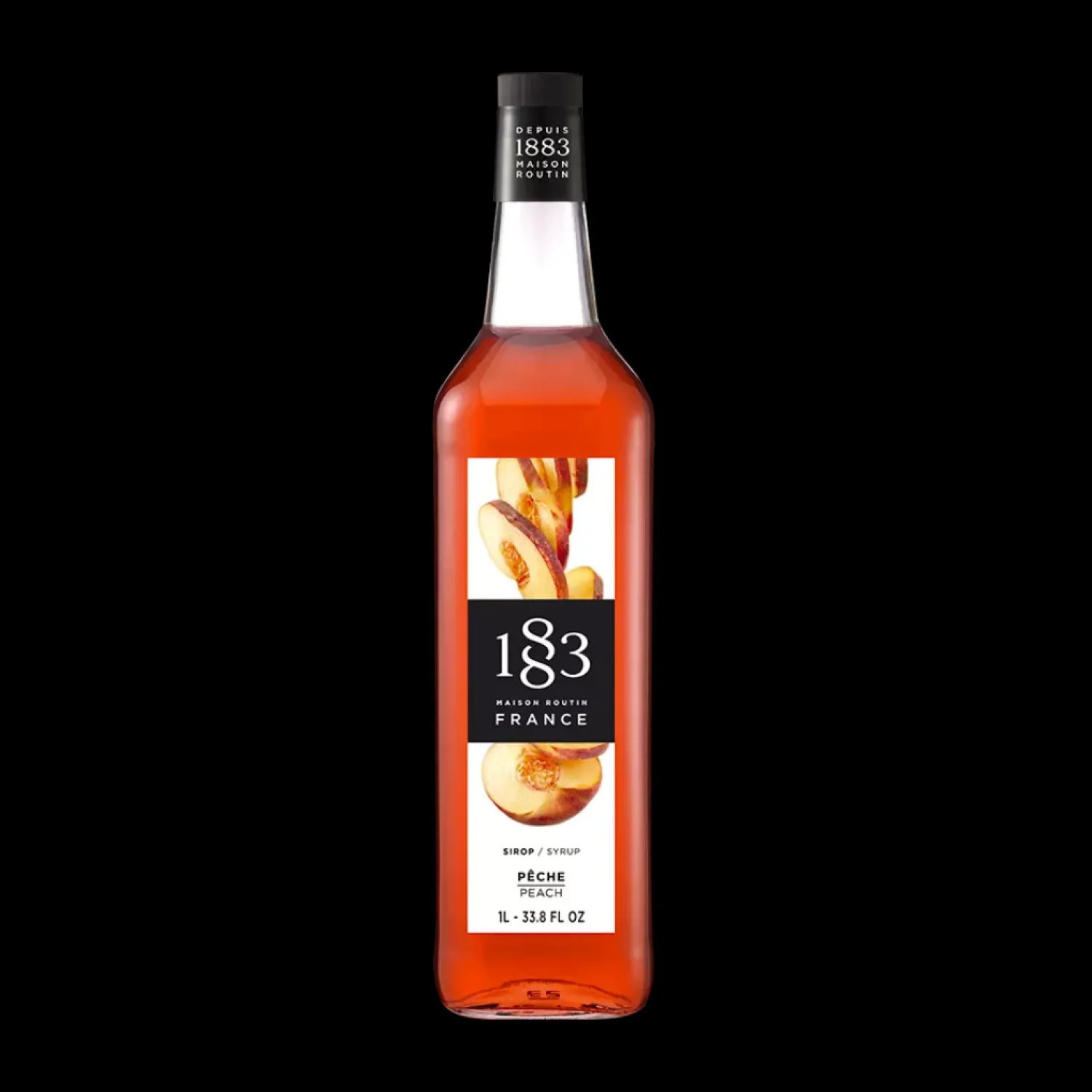 Ma Caféine Flavored Syrups & Sauces | Cocktail Products>Maison Routin 1883 | Peach Syrup - 1 Liter