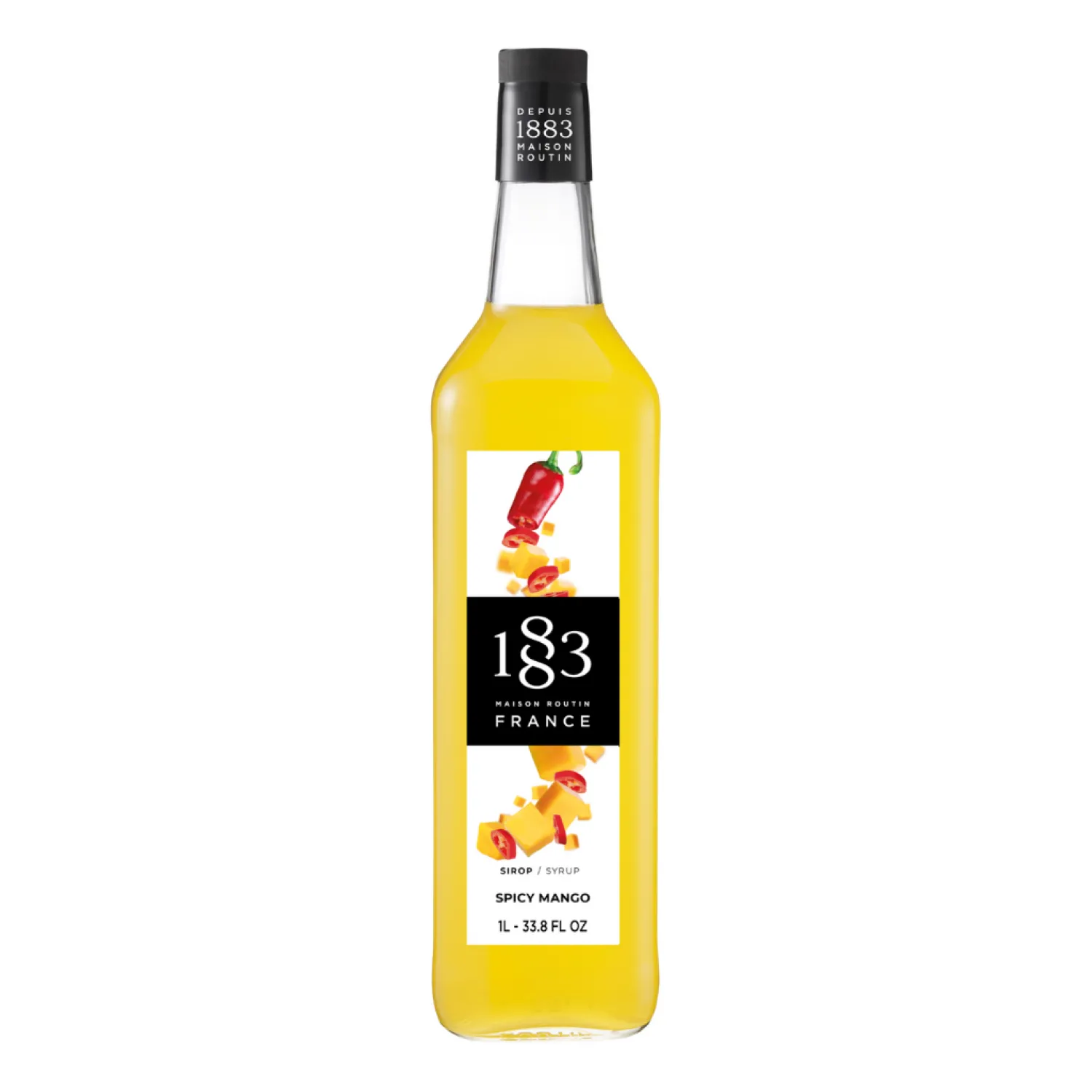 Ma Caféine Flavored Syrups & Sauces>Maison Routin 1883 | Spicy Mango Syrup in GLASS - 1 Liter