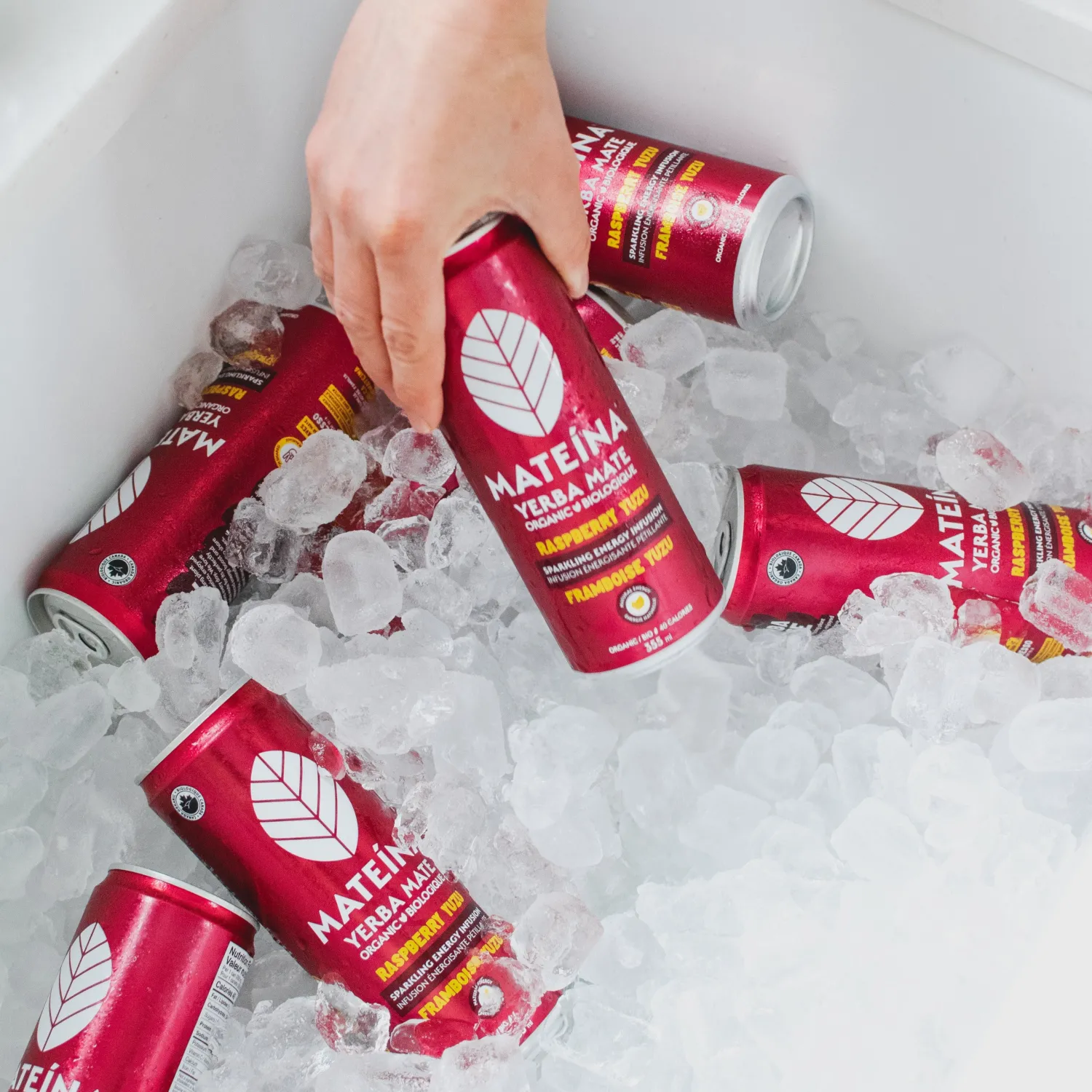 Ma Caféine Ready-To-Drink Beverages | Quebec Products>Mateina | Organic Raspberry & Yuzu Energizing Sparkling Infusion