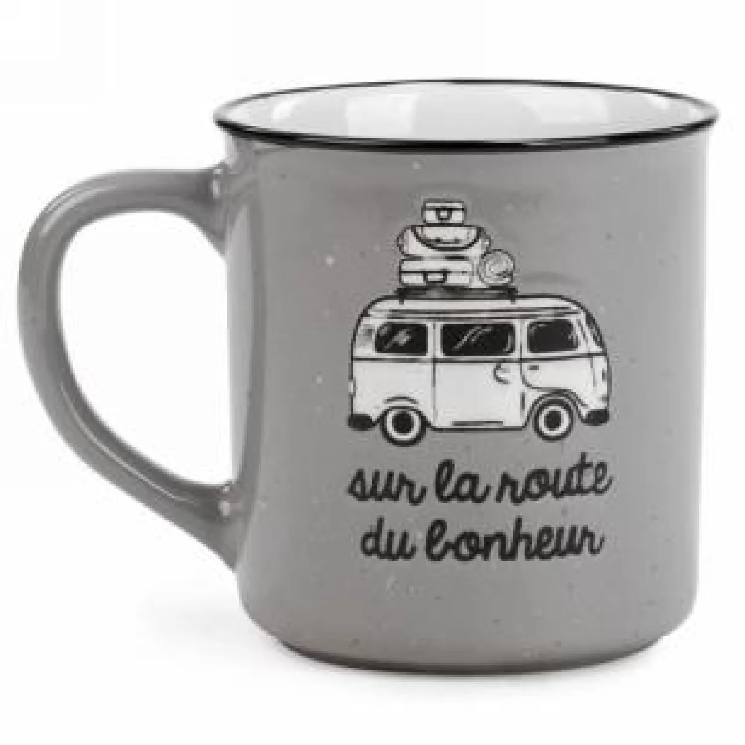 Ma Caféine Ceramic Mugs | Message Mugs>Mug On the road to happiness