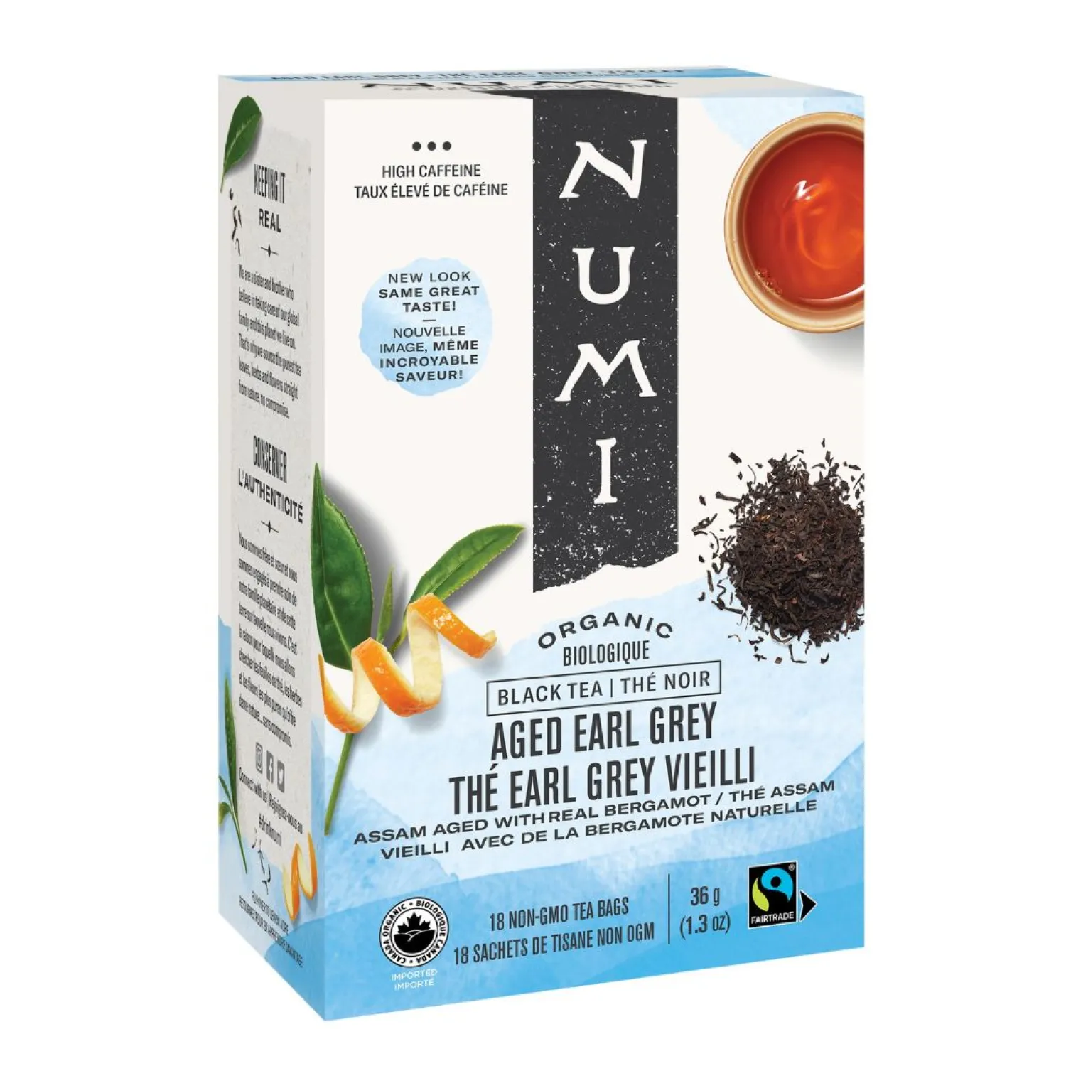 Ma Caféine Black Teas | In Bag>Numi | Organic Aged Earl Gray Tea 18 bags