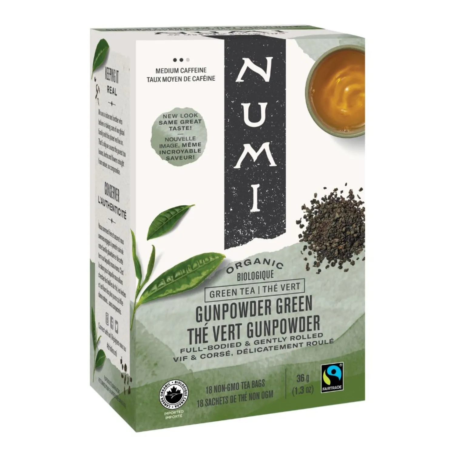 Ma Caféine Green Teas | In Bag>Numi | Organic green gunpowder 18 sachets