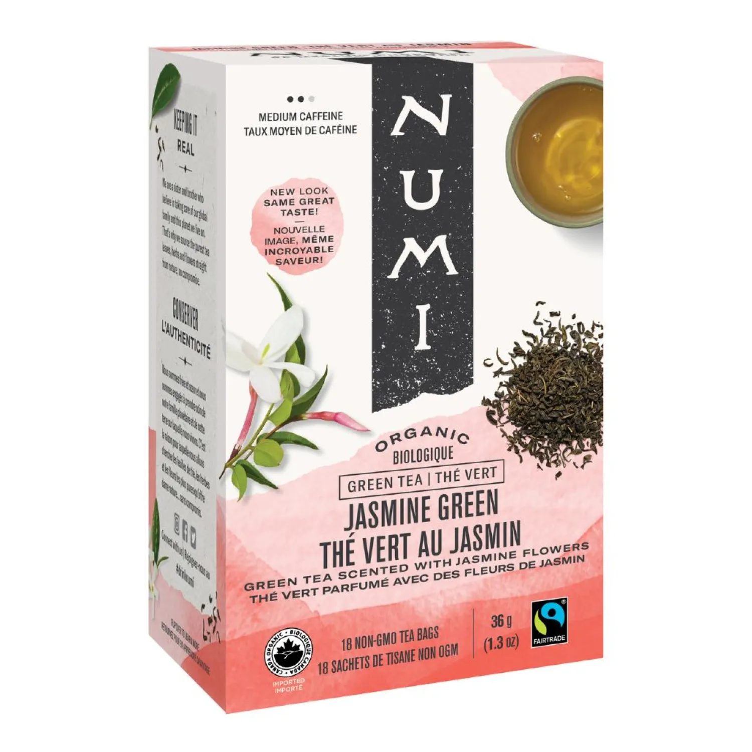 Ma Caféine Green Teas | In Bag>Numi | Organic Jasmine green tea 18 bags