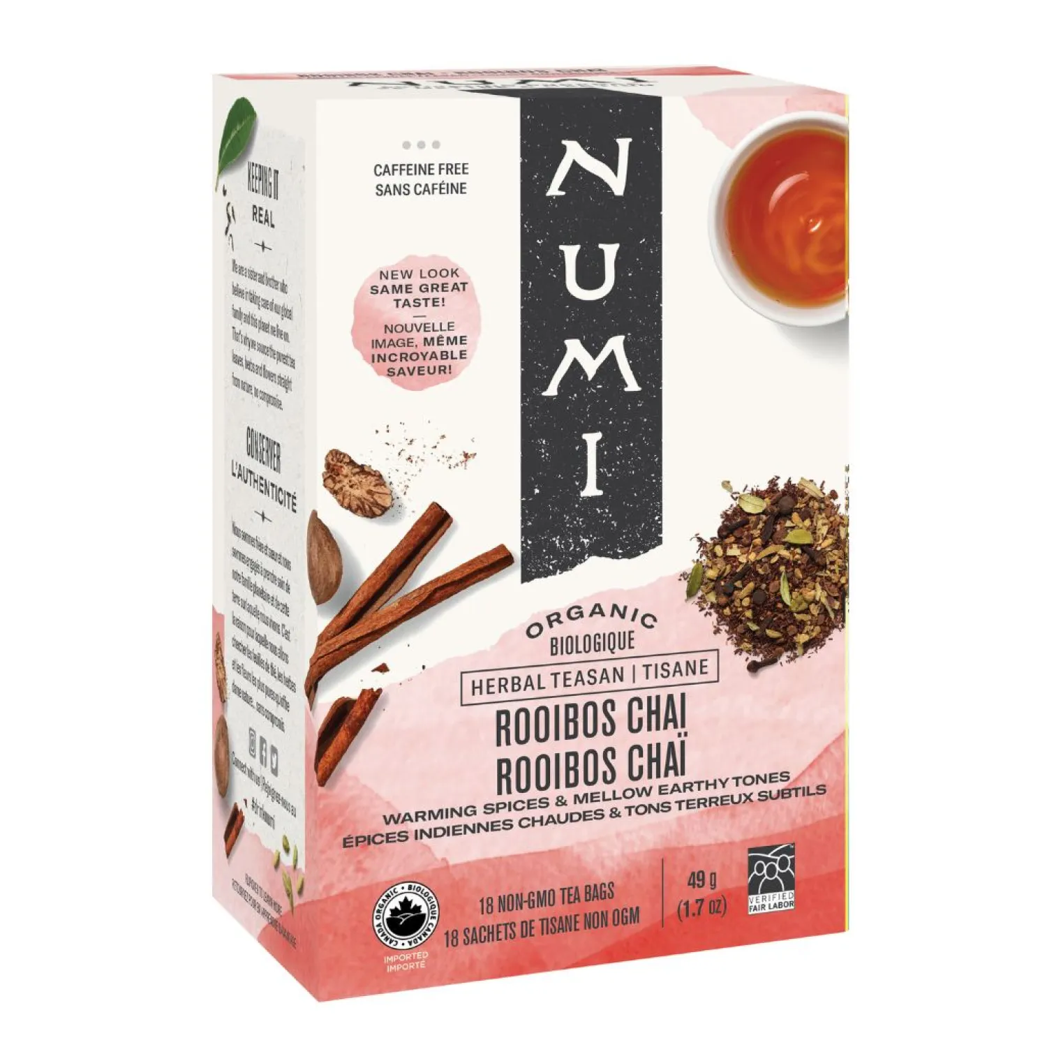 Ma Caféine Rooibos Teas | Caffeine Free>Numi | Organic Rooibos Chai 18 sachets