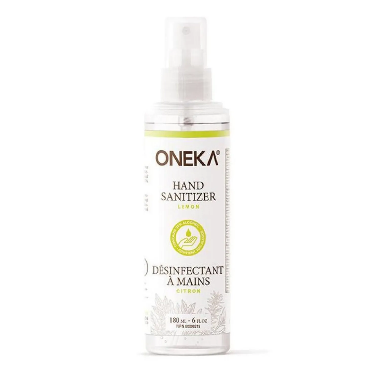 Ma Caféine Quebec Products | Wellness Products>Oneka | Lemon Hand Sanitizer 180ml