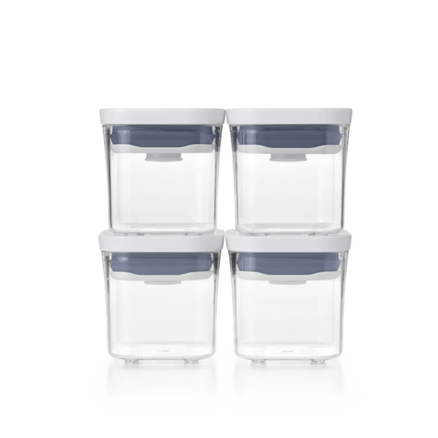 Ma Caféine Preservation | Preservation>OXO | Set of 4 square mini white containers POP 2.0 - 0.2 Liters